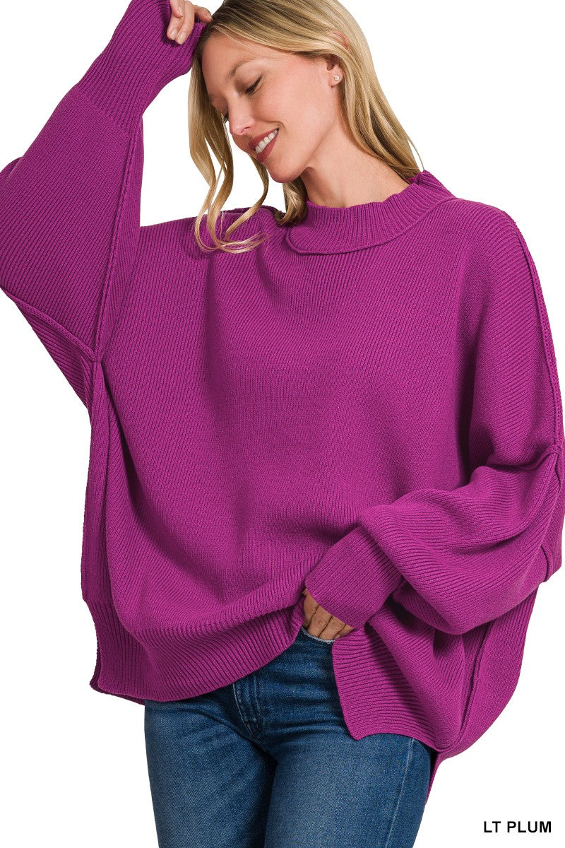 Allison Oversized Sweater Plum