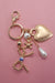 Porcelain Bow Heart Bear Bag Charm