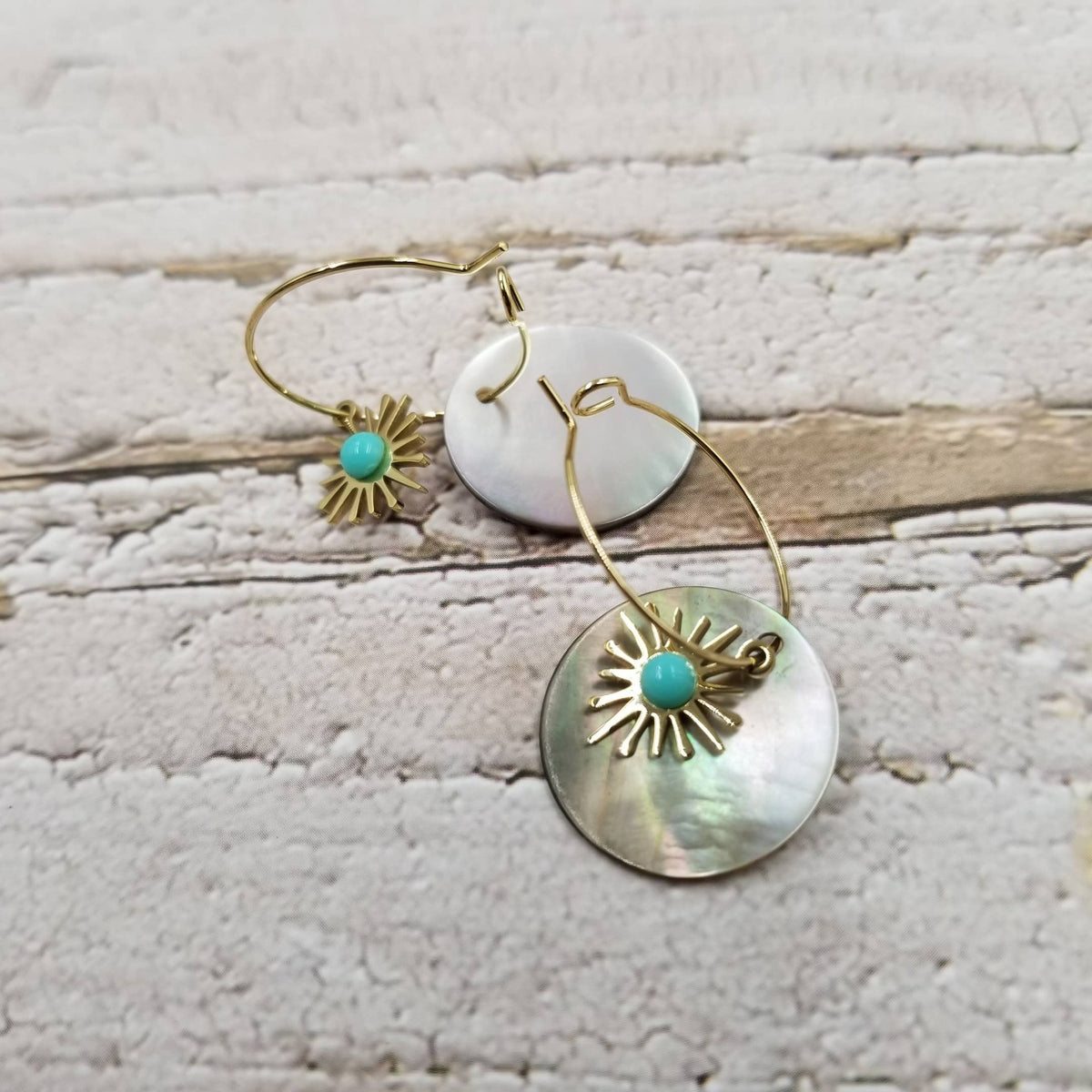 Shell Turquoise Earrings