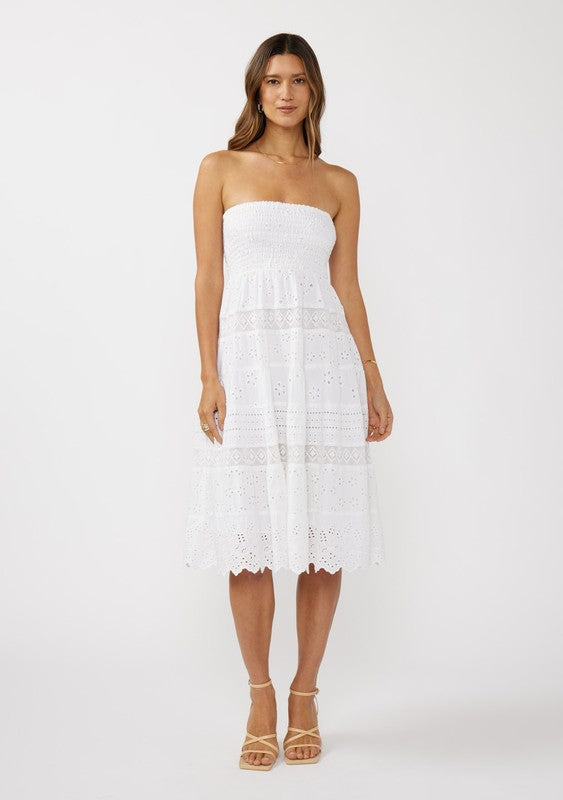 Zoey Tiered Eyelet Dress