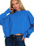 Valerie Cropped Sweater, Ocean Blue