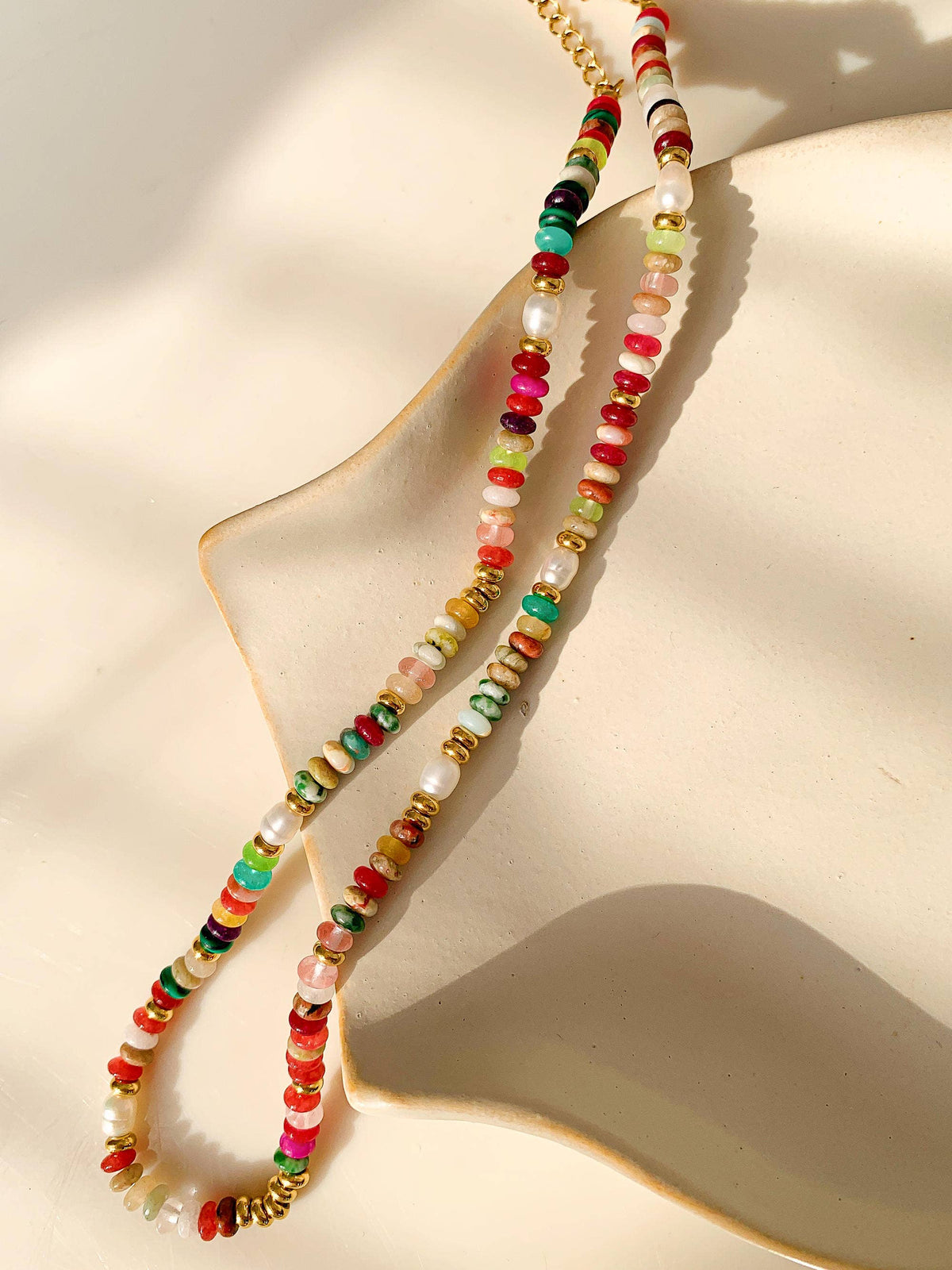 Sunny Boho Beaded Necklace