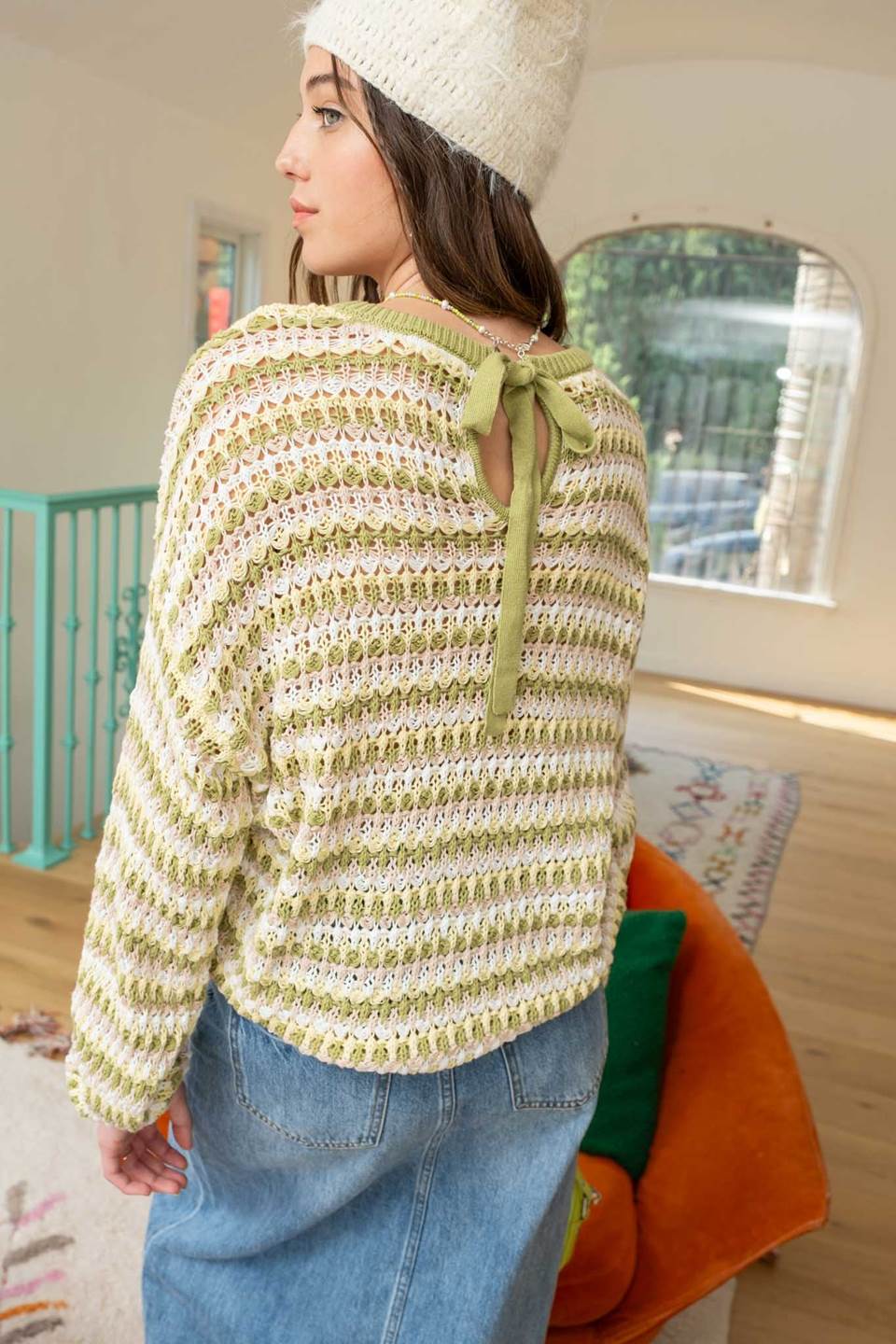 Kenya Knit Sweater, Lime