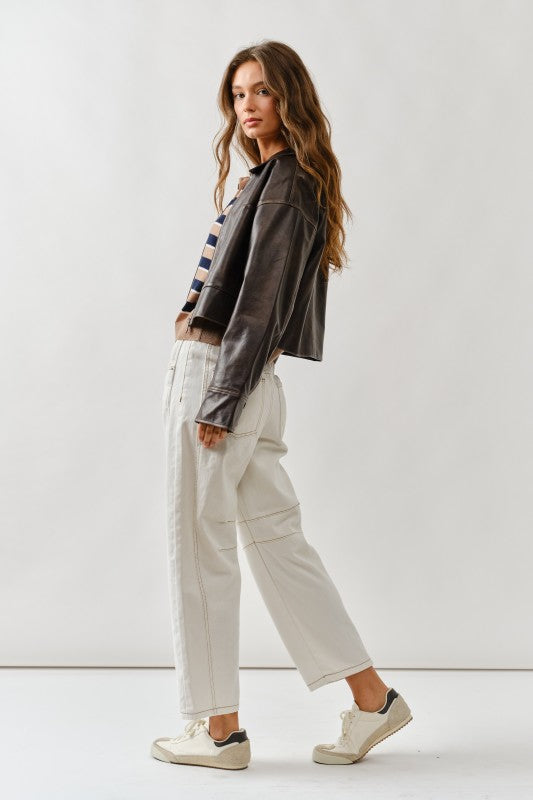 Hadley Vintage Faux Leather Jacket