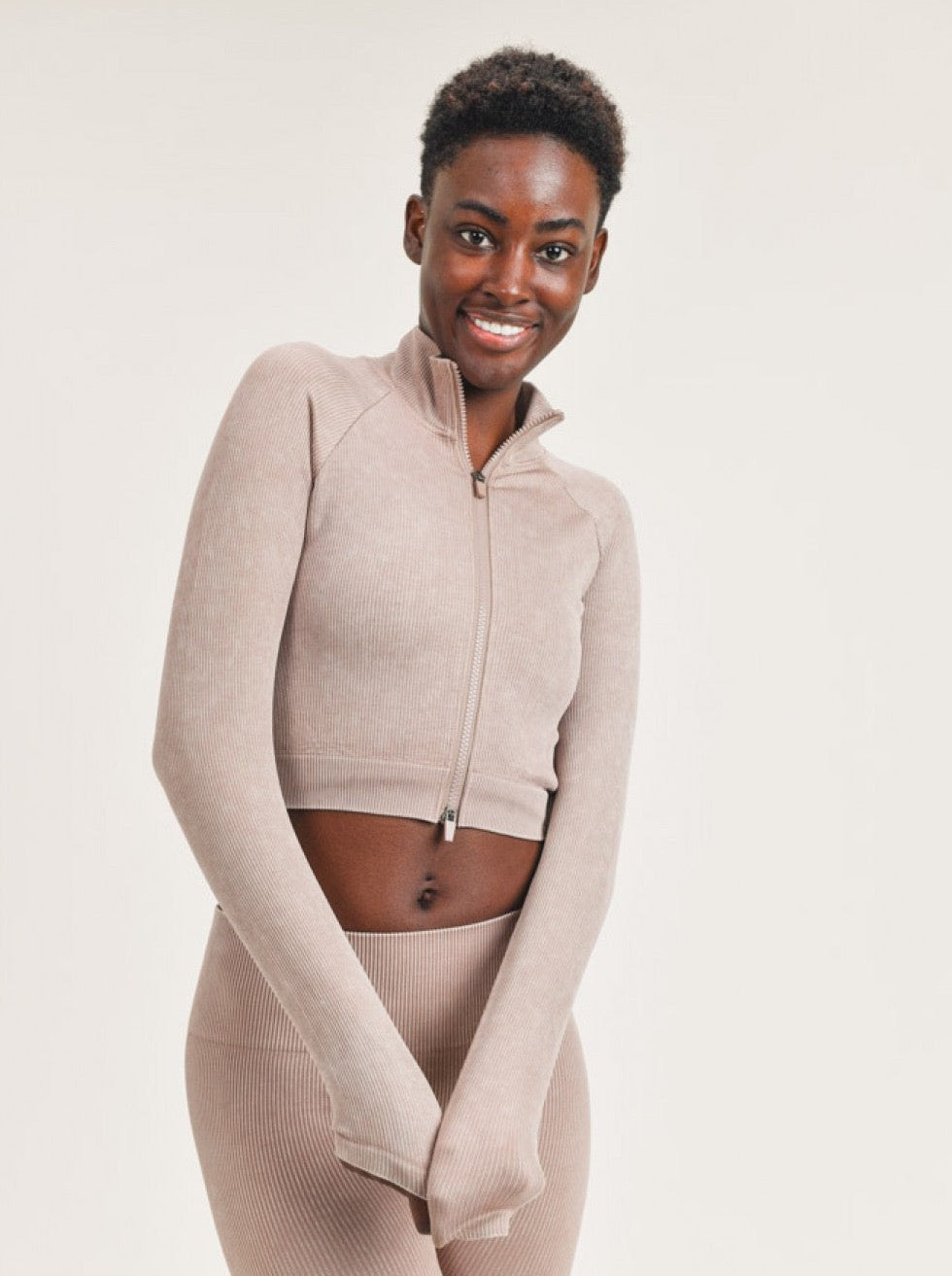 Trinity Zip Up, Mushroom