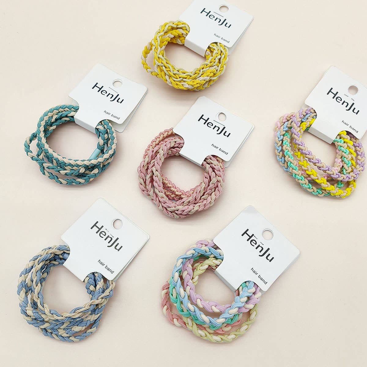 Twisted Hair Ties Blue