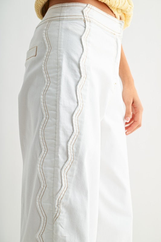 Audrey Wide Leg  Denim Trousers