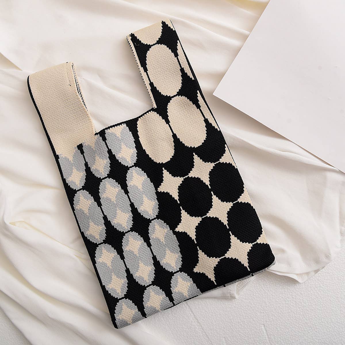 Wrist Handbag Tote Black