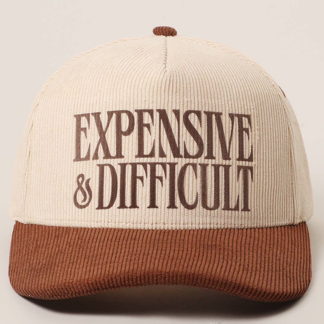 Expensive & Difficult Corduroy Trucker Hat Brown