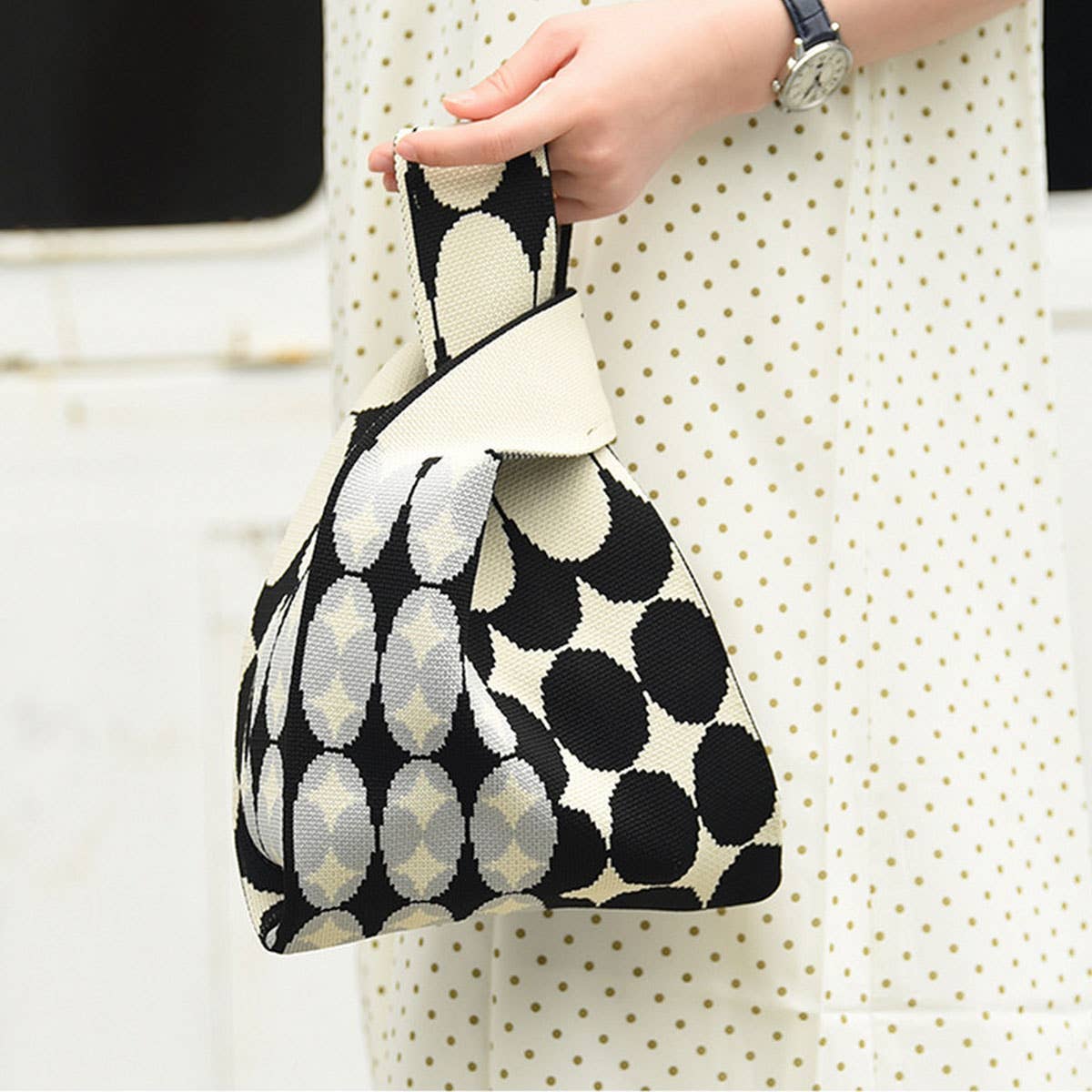 Wrist Handbag Tote Black