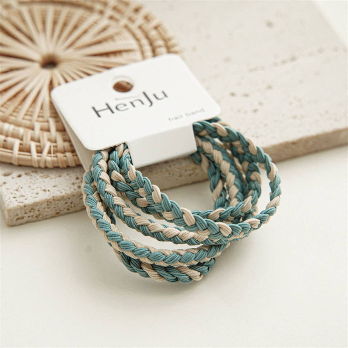 Twisted Hair Ties Green