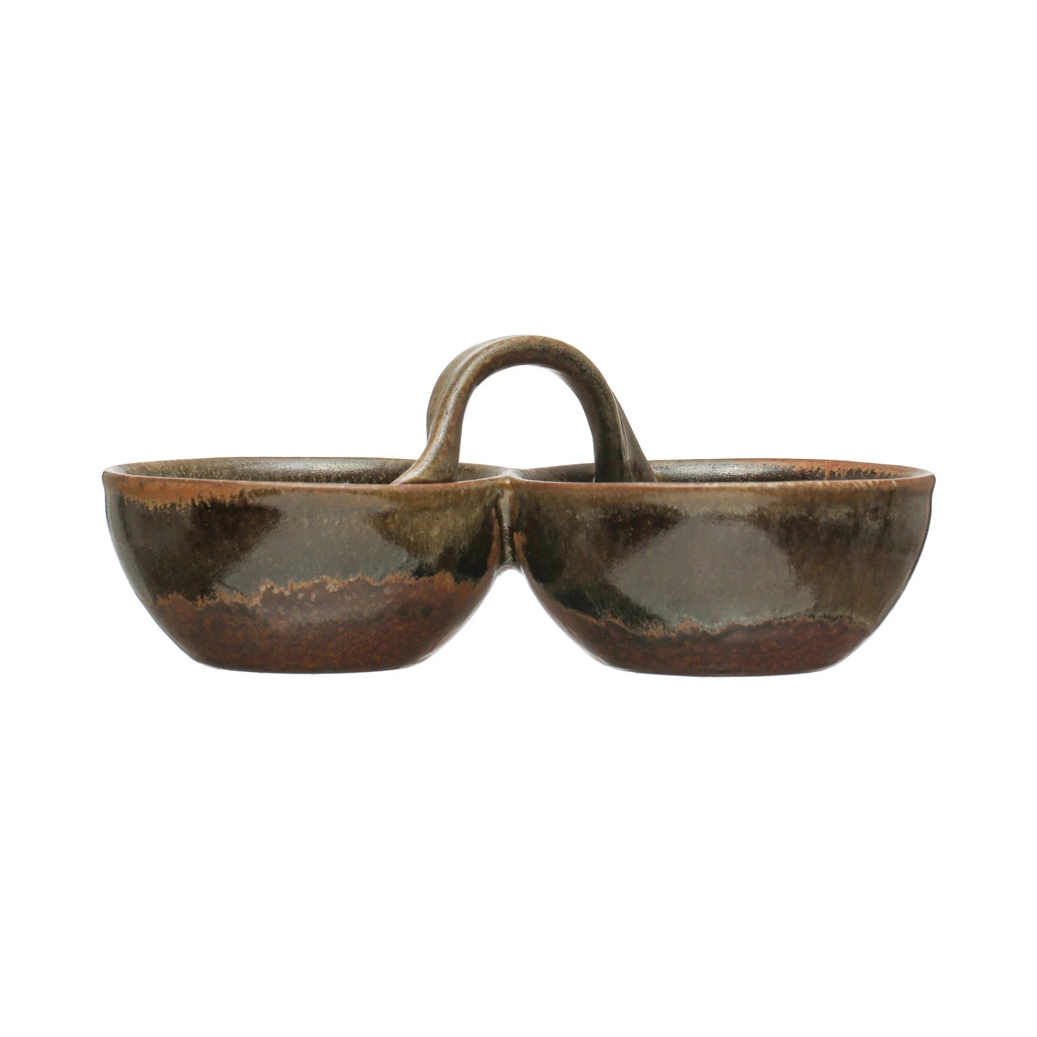 Stoneware Dish W/2  Sections