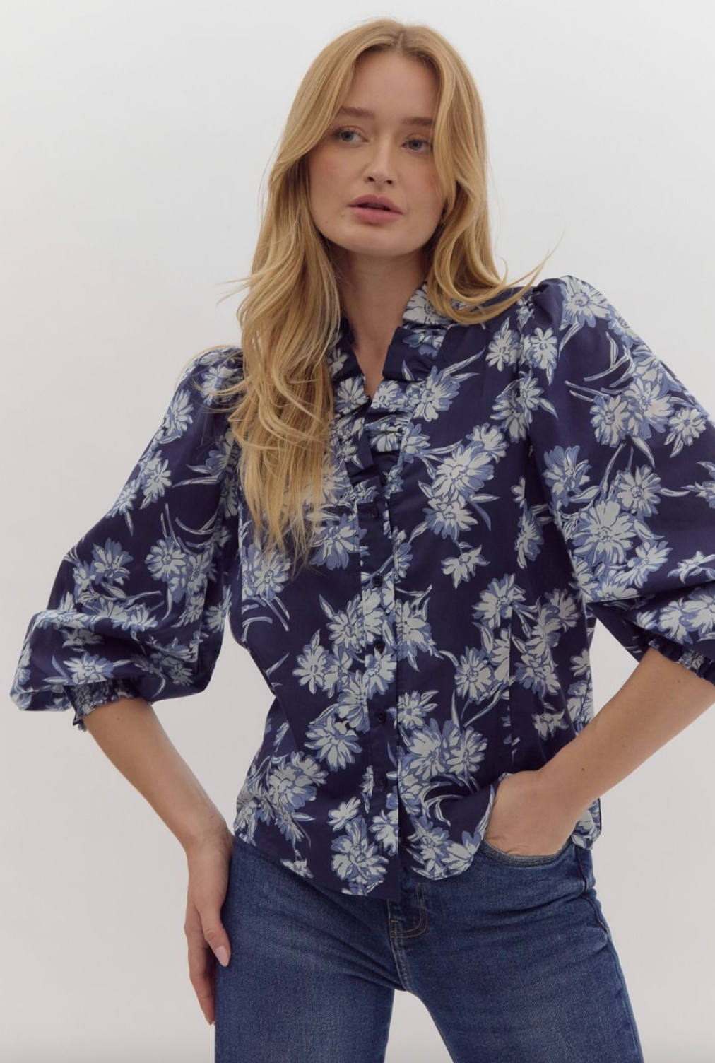 Bridget Floral Poplin Blouse