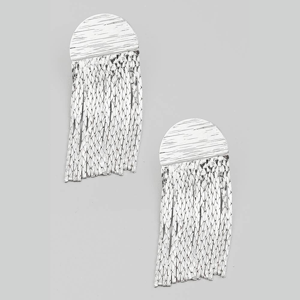 Snake Chain Fringe Earrings