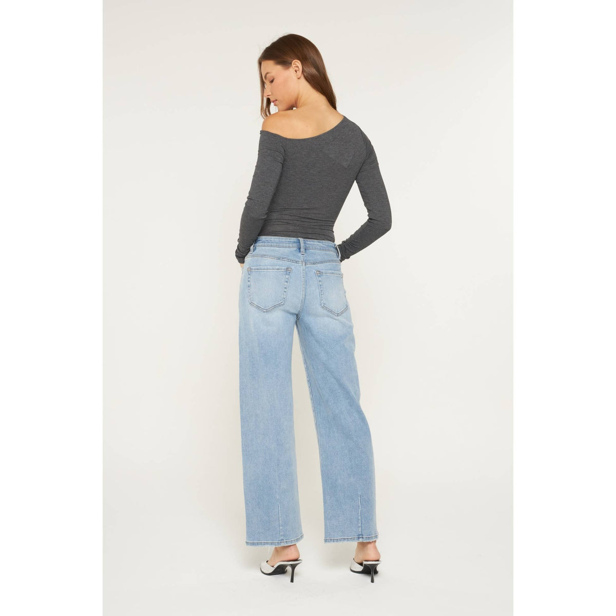 Jill Mid Rise Straight Jeans