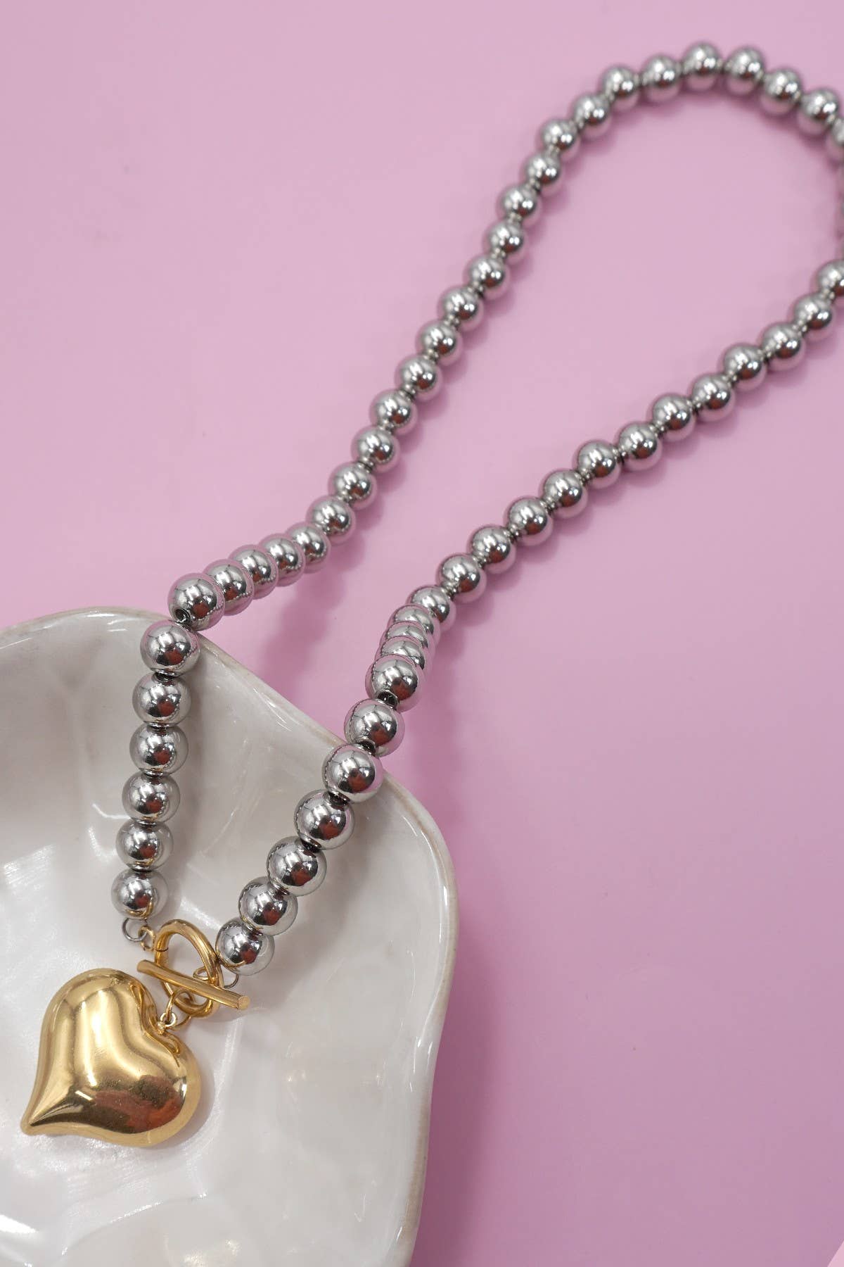 18K Stainless Steel Heart Necklace