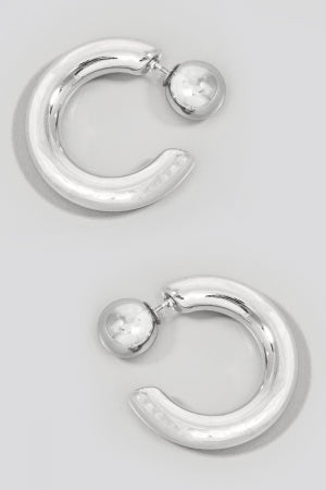 30mm Metallic Tube Earrings