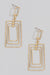 Layered Rectangle Dangle ER, Gold