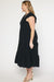 Janis  V-Neck Ruffle Dress, Black