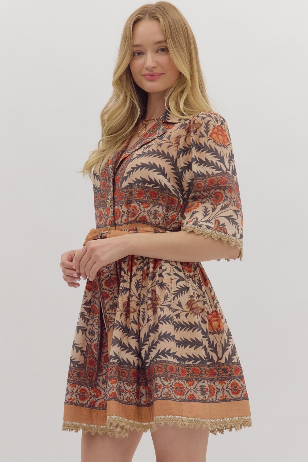 Hazel Botanical Mini Dress