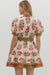 Lara Floral Mini Dress Ecru