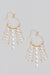 Glass Beaded Fringe Hoop Dangle ER, GDWH