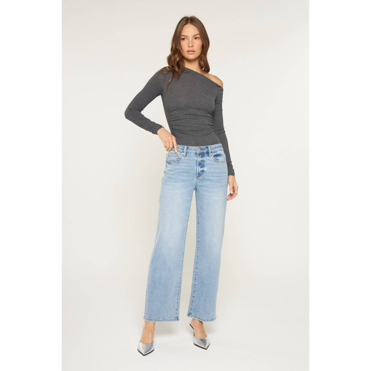 Jill Mid Rise Straight Jeans