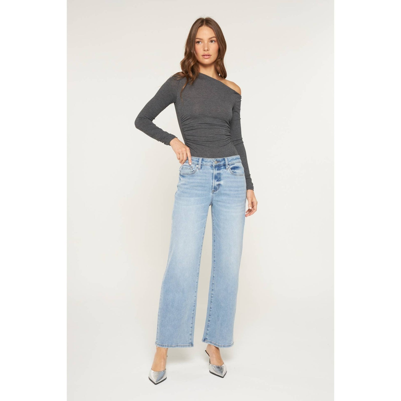 Jill Mid Rise Straight Jeans