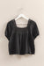 Laura Peasant Top Black