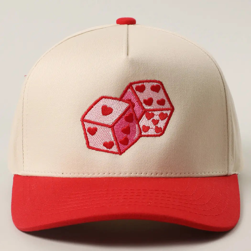 Love Dice Trucker Hat Red