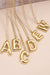 Bubble Letter Necklace Gold Dipped 18K Stainless Steel Tarnish Free