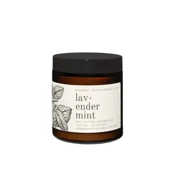 Lavender Mint Natural Soy Candle 4oz.