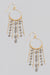 Glass Beaded Fringe Hoop Dangle ER, GDGY