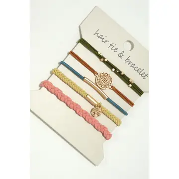 Boho Duel Function Knot Bracelet Hair Ties