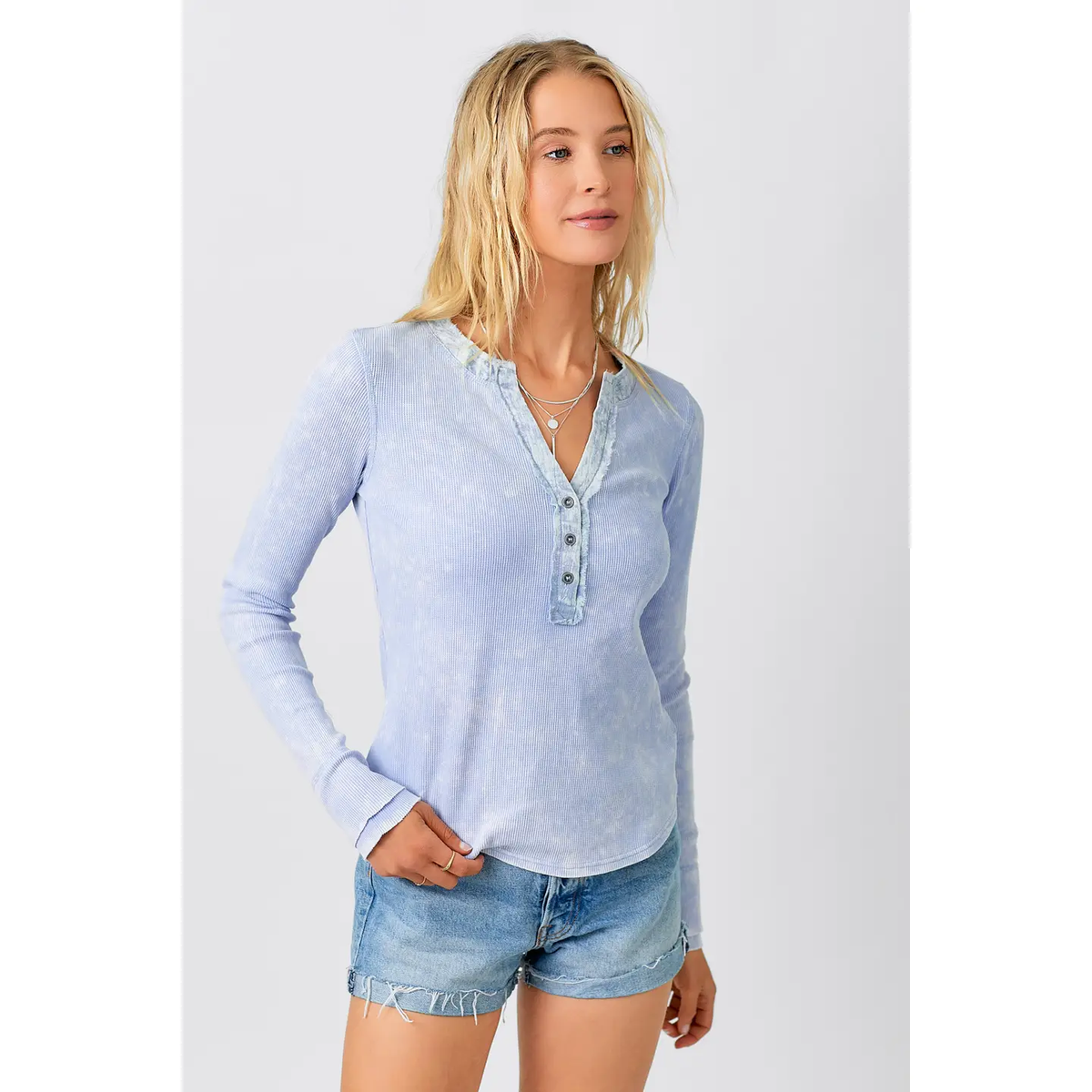 Keela Washed Thermal Henley Top