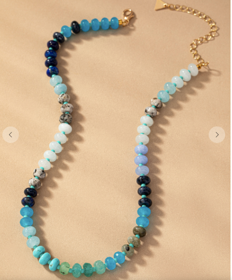 Natural Beaded Agate Necklace