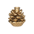 Cast Iron Pinecone Shaped Taper Holder Gold