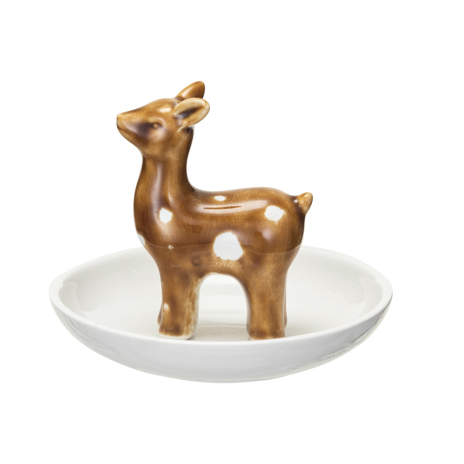 Decorative Stoneware Dish w/Deer