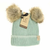 Baby Solid Knit Double Fur Pom Beanie