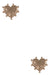 Metal Hammered Heart Post Earrings Gold