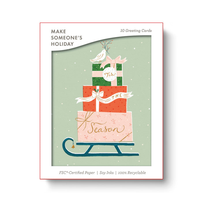 Making Someone's Day - Gifting Sleigh (10 Holiday Cards)