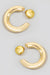 30mm Metallic Tube Earrings, Gold