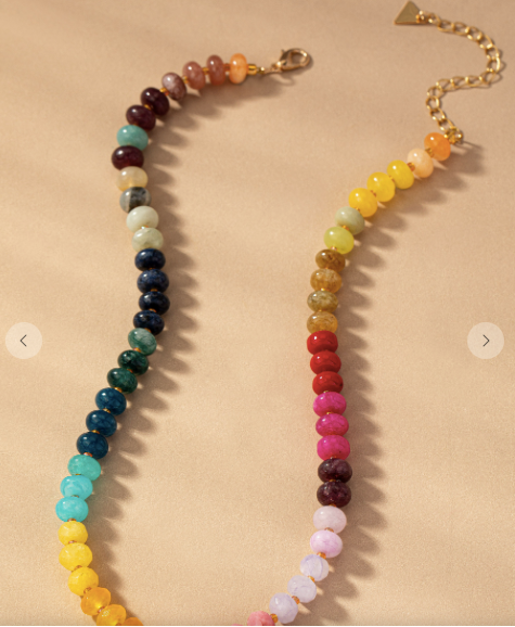 Natural Beaded Agate Necklace