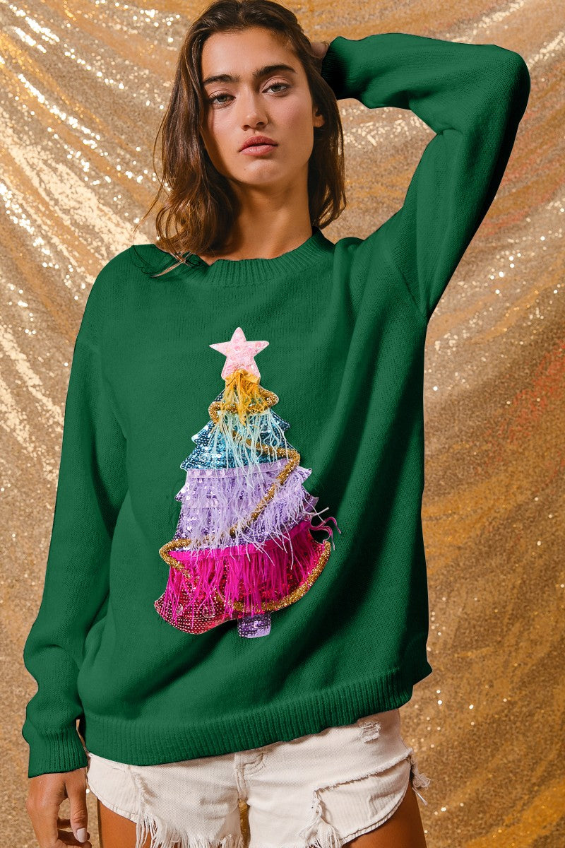 Christmas Tree Sweater Top