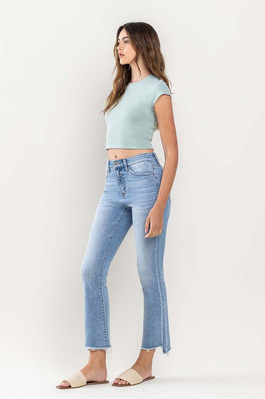 Bella Crop Flare Light Step Kick Jeans