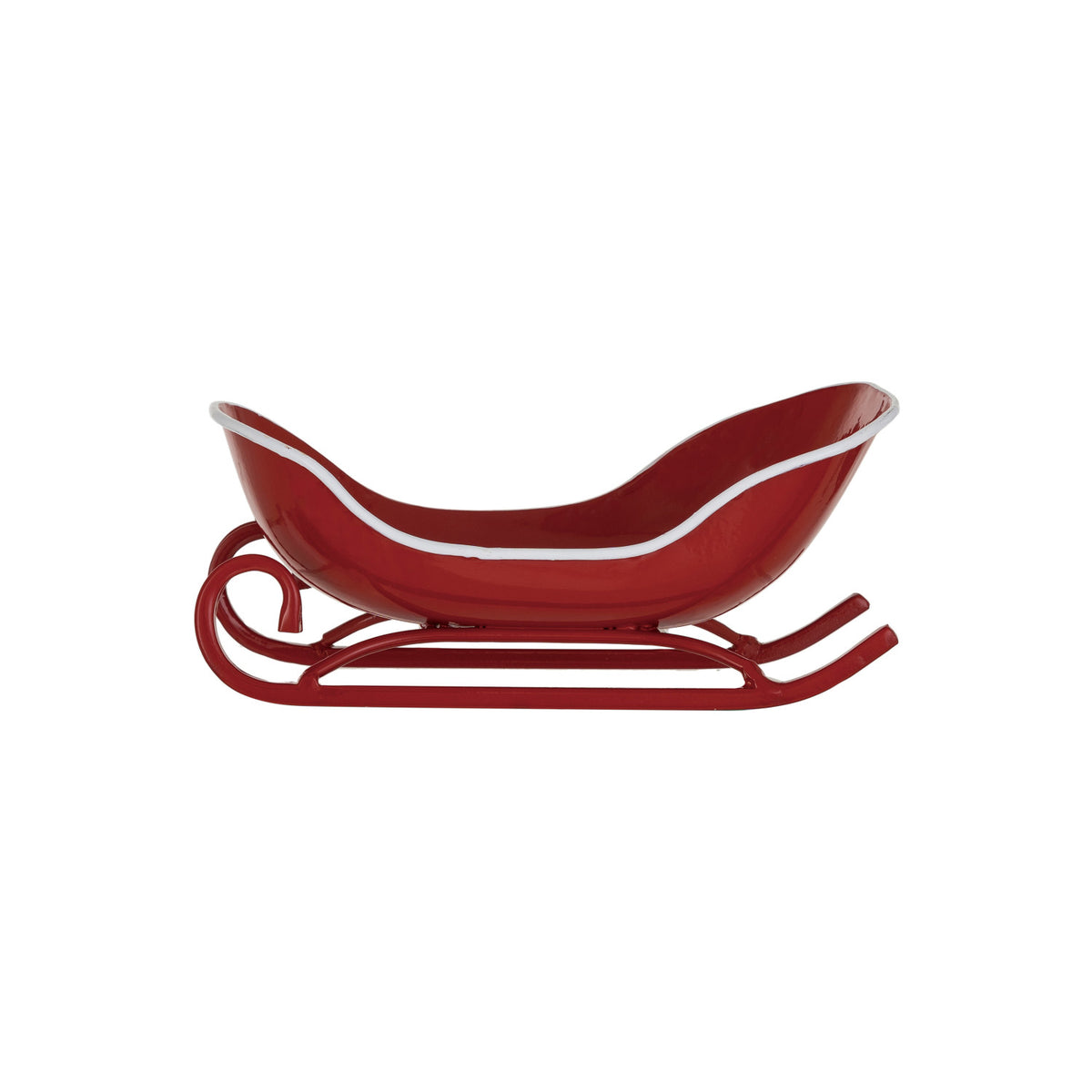 Metal Sleigh Red &amp; White