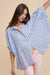 Mindy Oversized Woven Blouse, Lt. Blue