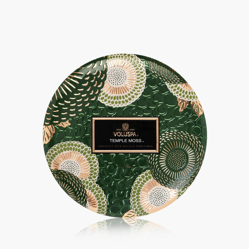 Temple Moss 3 Wick Tin