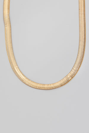 Metallic Snake & Rope Chain Necklace, Gold - Shanty Boutique