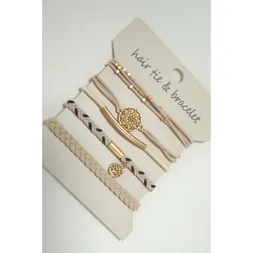 Boho Duel Function Knot Bracelet Hair Ties